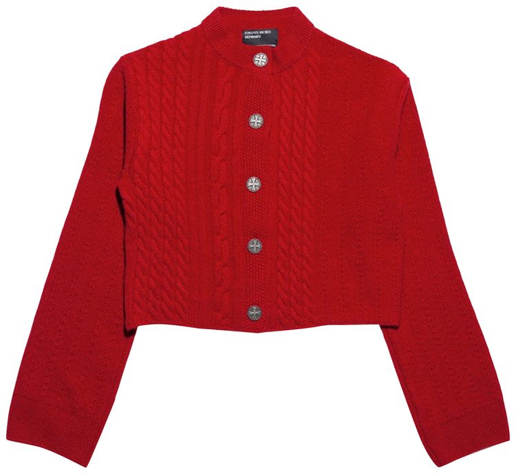 Enfants Riches Deprimes Cropped Cardigan Red
