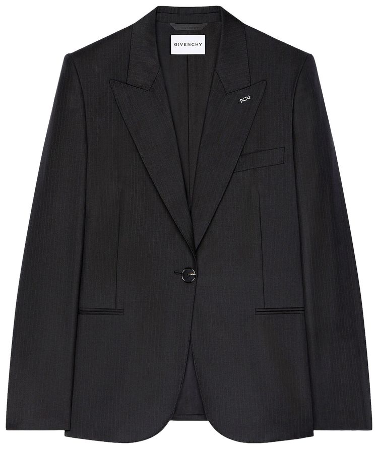 Givenchy Single Breasted Jacket Grey Mix