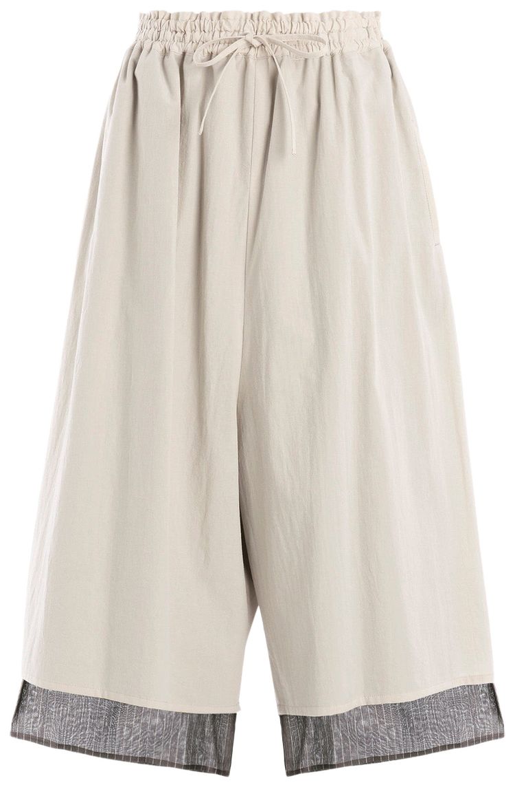 Ys O Gathere Double Pants Beige