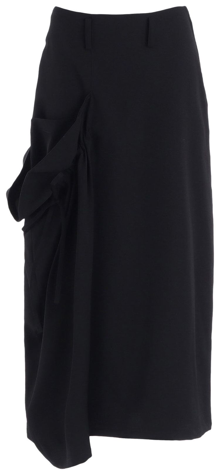 Ys On Right Side Gather Skirt Black