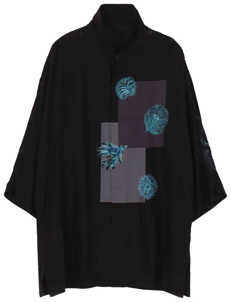 Yohji Yamamoto Pour Homme Shoulder Opened Creature Coat Black