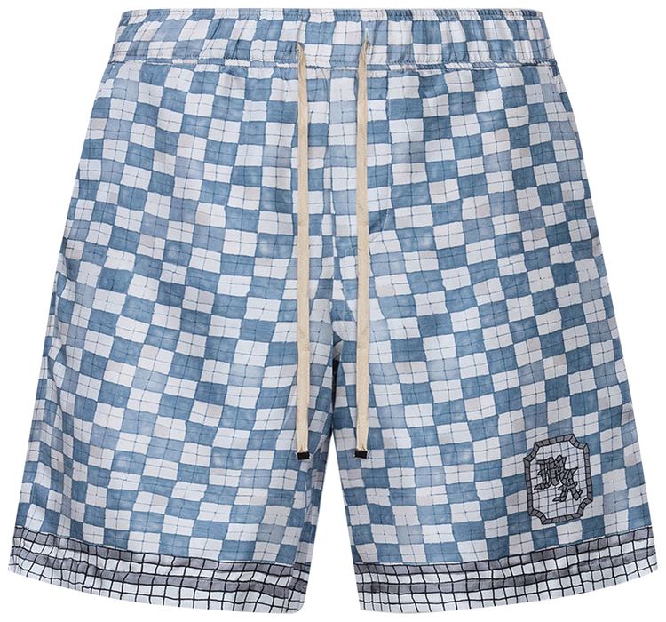 Amiri MA Checkered Short Steel