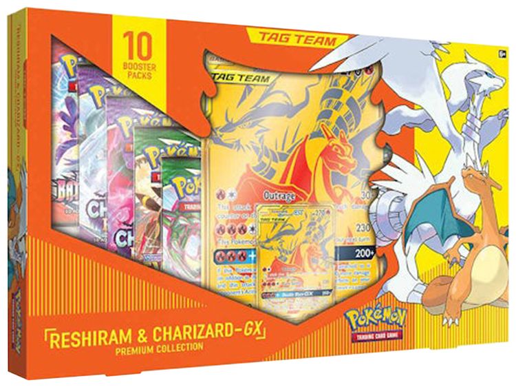 Pokemon Tag Team GX Premium Collection Reshiram  Charizard Box
