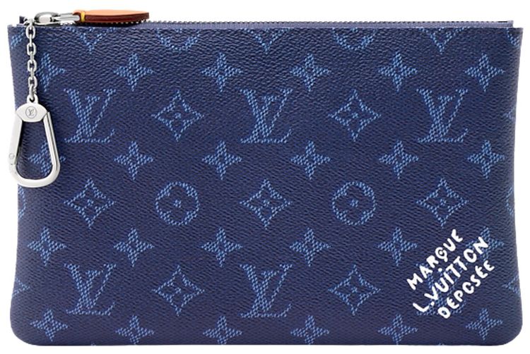 Louis Vuitton Key Pouch M Ocean Blue Monogram Canvas
