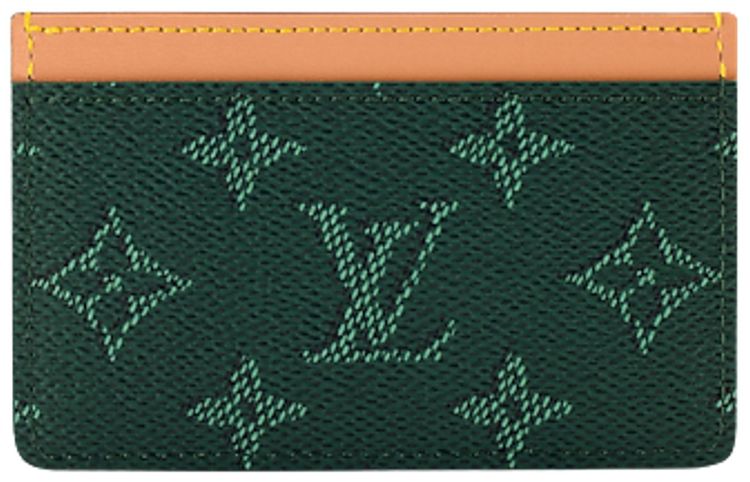 Louis Vuitton Card Holder Green Monogram Canvas