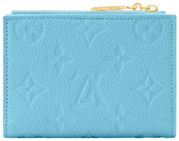 Louis Vuitton Lisa Wallet Grape Blue Monogram Embossed Empreinte Cowhide Leather