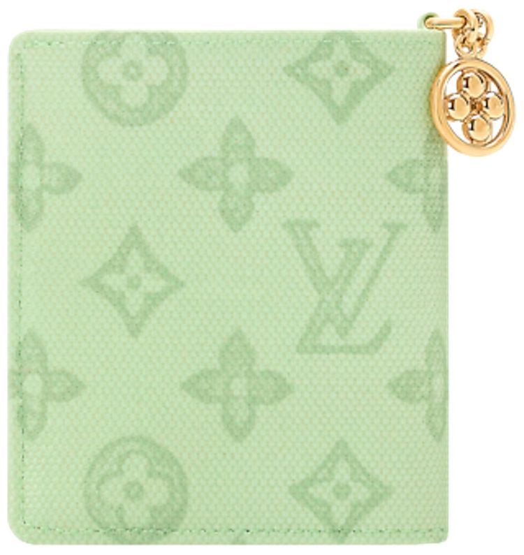 Louis Vuitton LV Charms Pocket Wallet Monogram Origine Vert AsnieRes Canvas