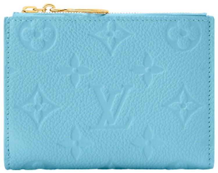 Louis Vuitton Lisa Wallet Grape Blue Monogram Embossed Empreinte Cowhide Leather