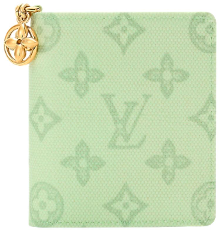 Louis Vuitton LV Charms Pocket Wallet Monogram Origine Vert AsnieRes Canvas