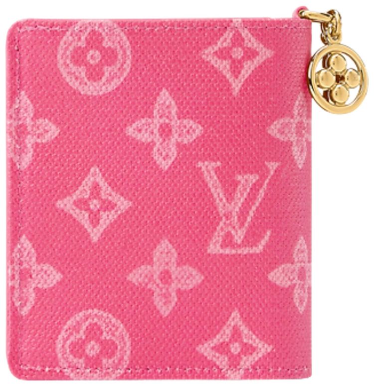 Louis Vuitton LV Charms Pocket Wallet Monogram Origine Rose Ruban Canvas