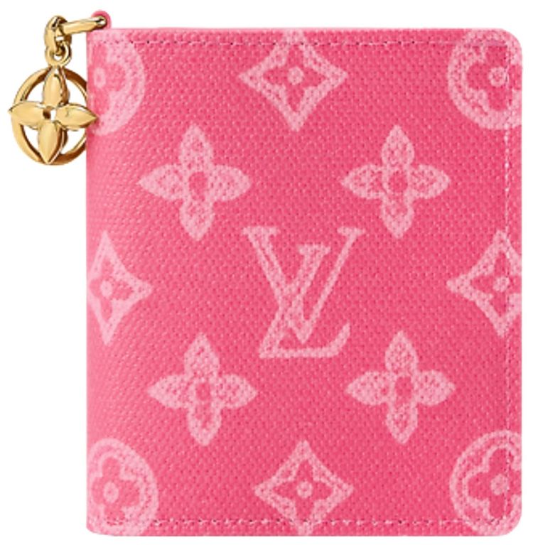Louis Vuitton LV Charms Pocket Wallet Monogram Origine Rose Ruban Canvas