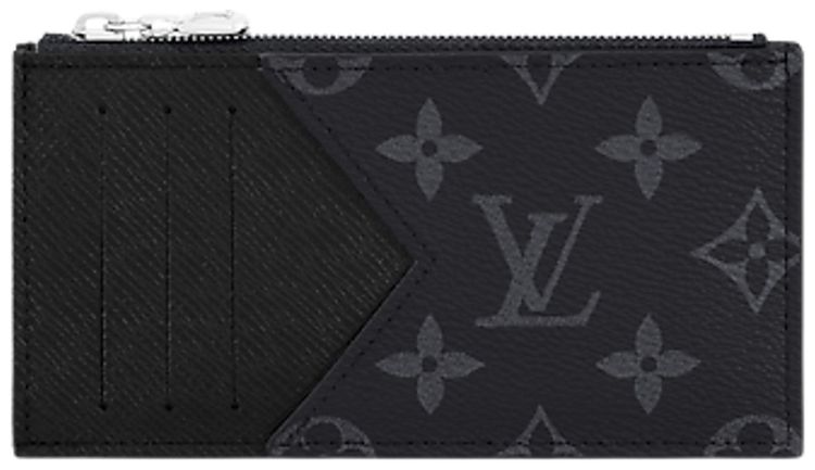 Louis Vuitton Coin Card Holder Black Monogram Eclipse Canvas