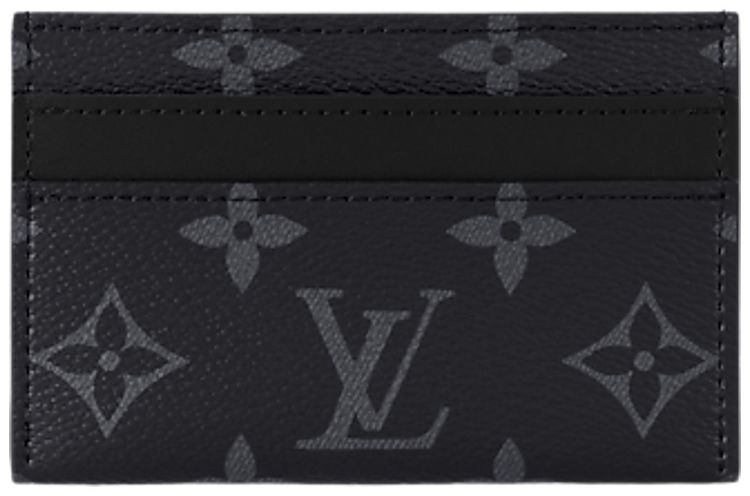 Louis Vuitton Double Card Holder Black Monogram Eclipse Canvas