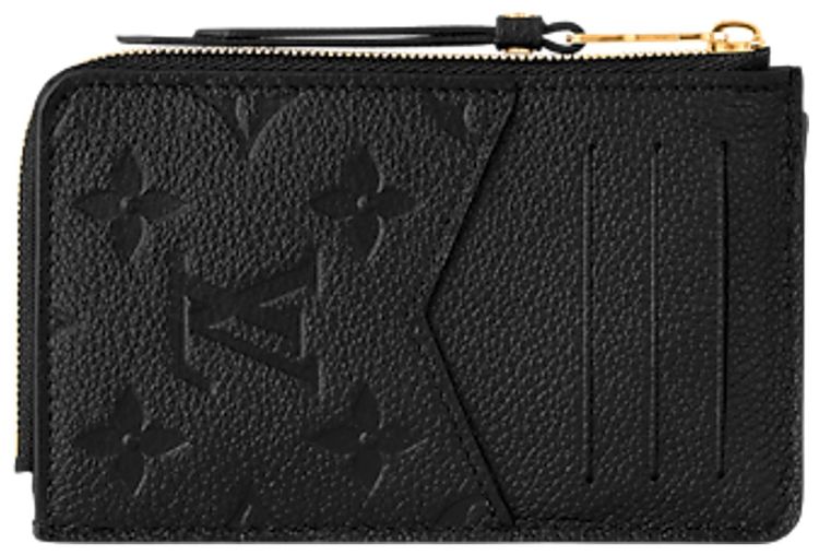 Louis Vuitton Card Holder Recto Verso Black Monogram Embossed Empreinte Cowhide Leather