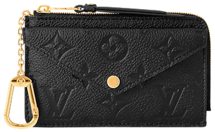 Louis Vuitton Card Holder Recto Verso Black Monogram Embossed Empreinte Cowhide Leather
