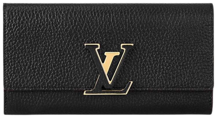 Louis Vuitton Capucines Wallet Black Taurillon Leather