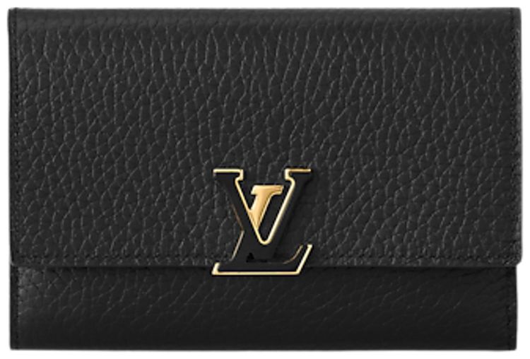 Louis Vuitton Capucines Compact Wallet Black Taurillon Leather