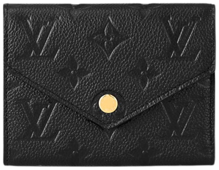 Louis Vuitton Victorine Wallet Black Monogram Embossed Empreinte Cowhide Leather