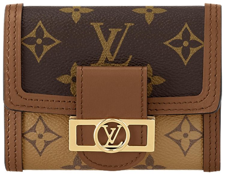 Louis Vuitton Dauphine Compact Wallet Brown Monogram Reverse Canvas
