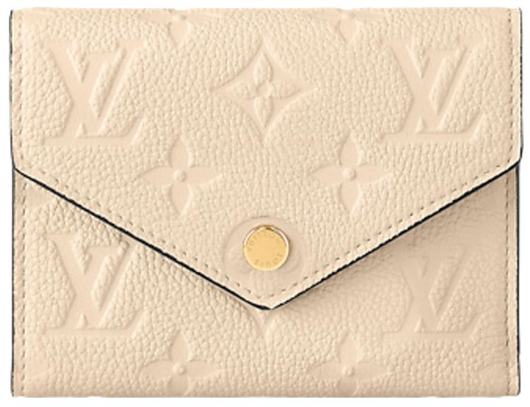 Louis Vuitton Victorine Wallet Cream Monogram Embossed Empreinte Cowhide Leather