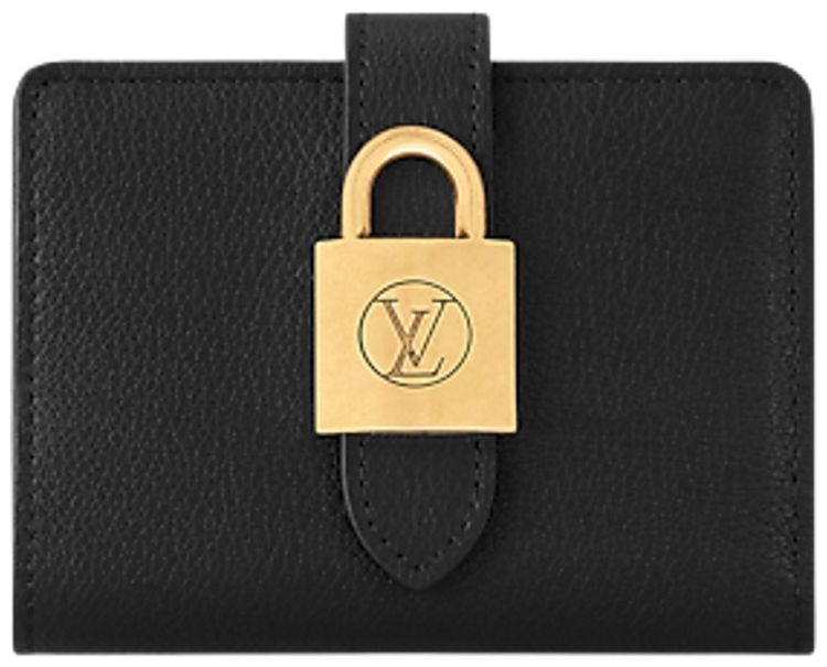 Louis Vuitton Low Key Compact Wallet Black Calfskin Leather