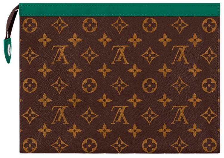 Louis Vuitton Pochette Voyage MM Borneo GreenBrown Monogram Canvas