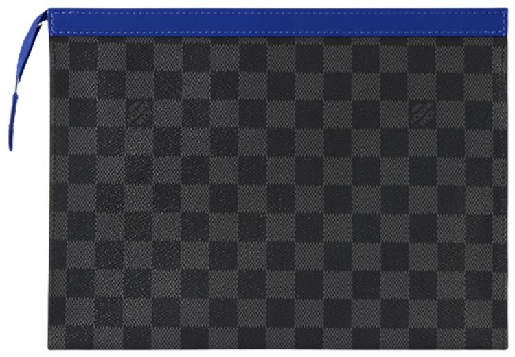 Louis Vuitton Pochette Voyage MM Indigo BlueBlack Damier Graphite Canvas
