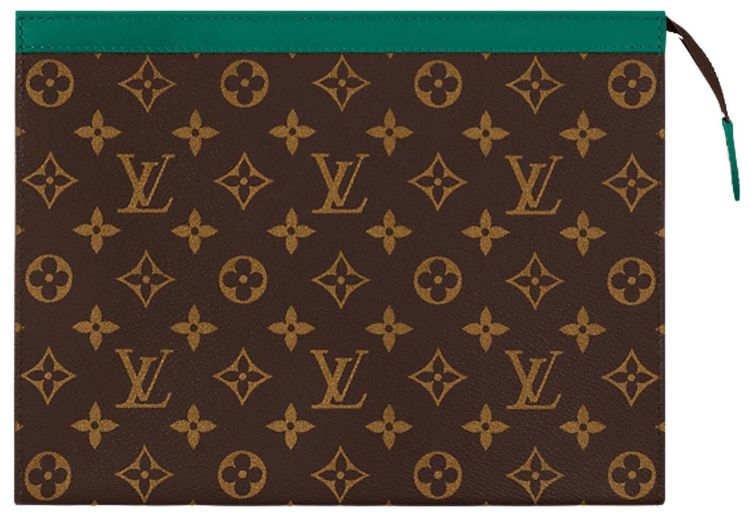 Louis Vuitton Pochette Voyage MM Borneo GreenBrown Monogram Canvas