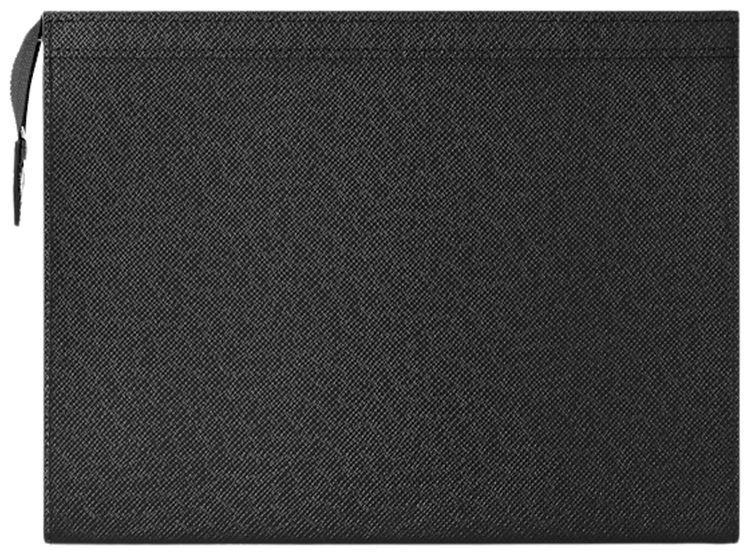 Louis Vuitton Pochette Voyage Black Taiga Cowhide Leather