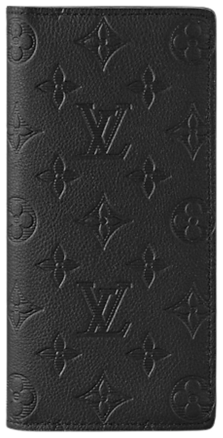 Louis Vuitton Brazza Wallet Black Monogram Shadow Calf Leather