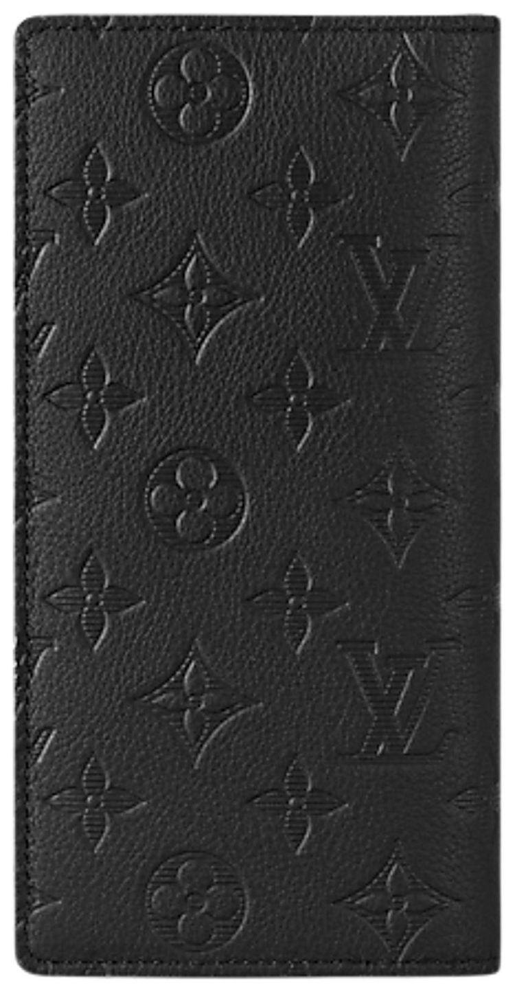 Louis Vuitton Brazza Wallet Black Monogram Shadow Calf Leather