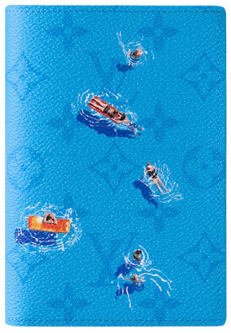 Louis Vuitton Passport Cover Pool Blue Monogram Canvas