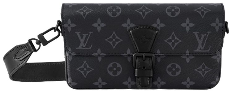 Louis Vuitton Montsouris Wearable Wallet Black Monogram Eclipse Canvas