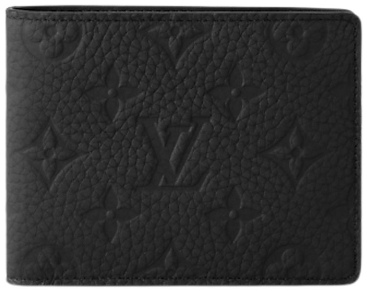 Louis Vuitton Multiple Wallet Black Embossed Taurillon Monogram Cowhide Leather