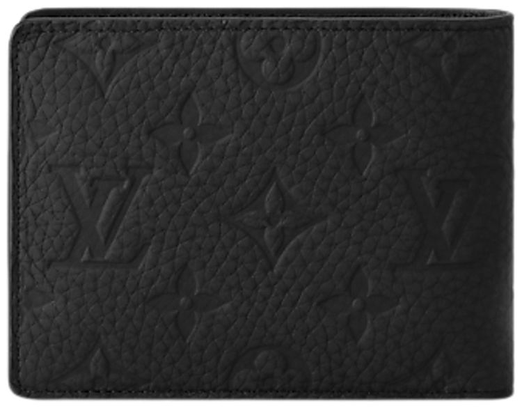 Louis Vuitton Multiple Wallet Black Embossed Taurillon Monogram Cowhide Leather