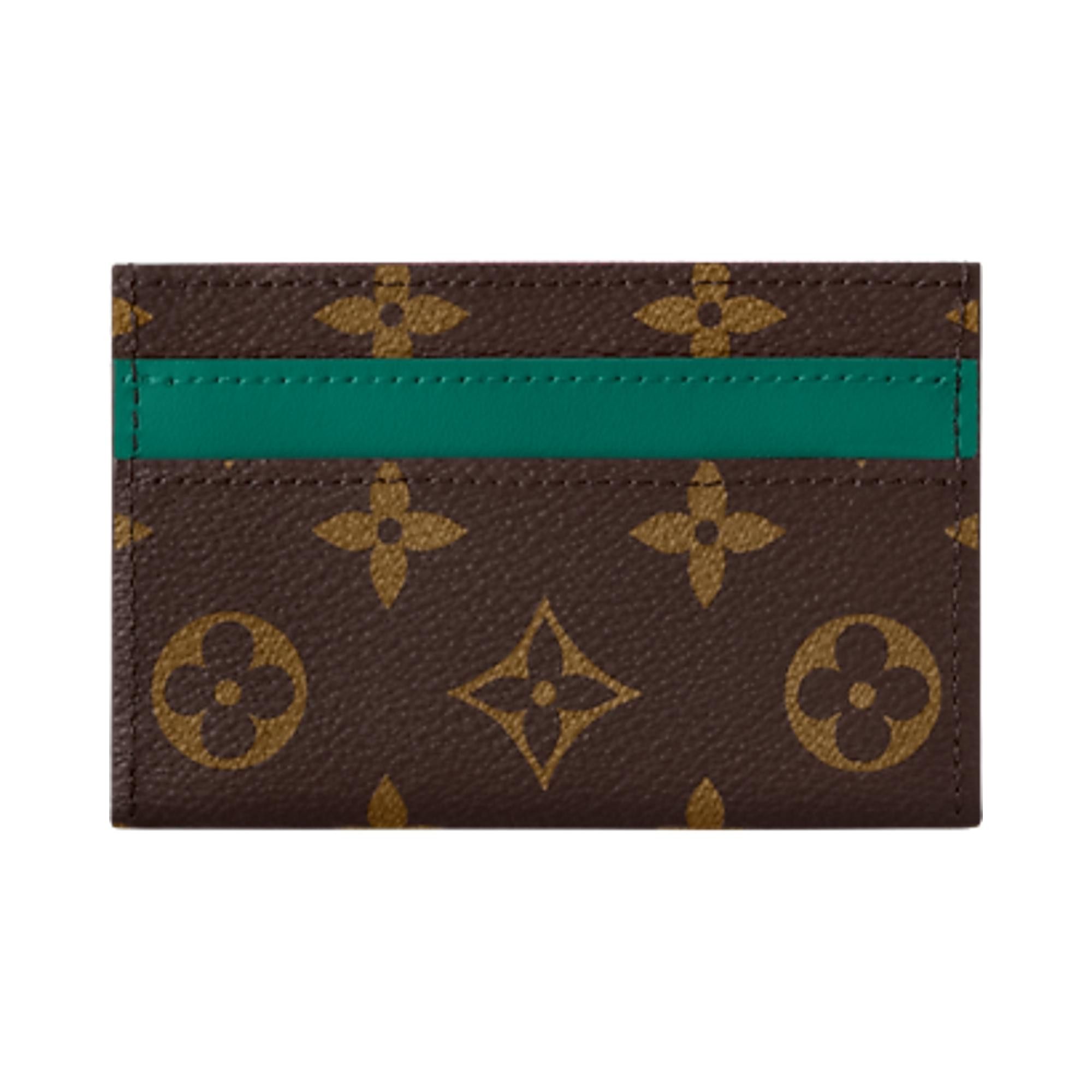 Buy Louis Vuitton Double Card Holder 'Borneo Green/Brown Monogram