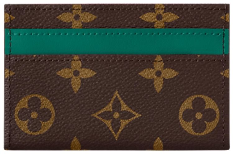 Louis Vuitton Double Card Holder Borneo GreenBrown Monogram Canvas