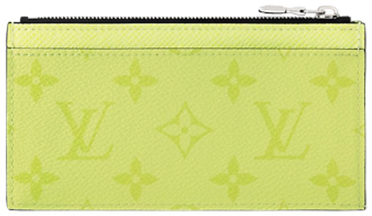 Louis Vuitton Coin Card Holder Lemon Yellow Monogram CanvasTaiga Cowhide Leather