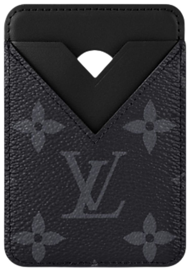 Louis Vuitton Magnetic Card Holder Black Monogram Eclipse Canvas