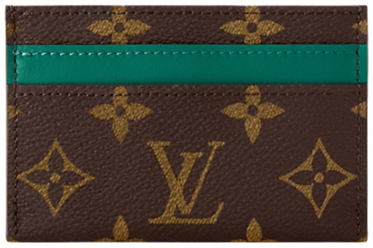 Louis Vuitton Double Card Holder Borneo GreenBrown Monogram Canvas