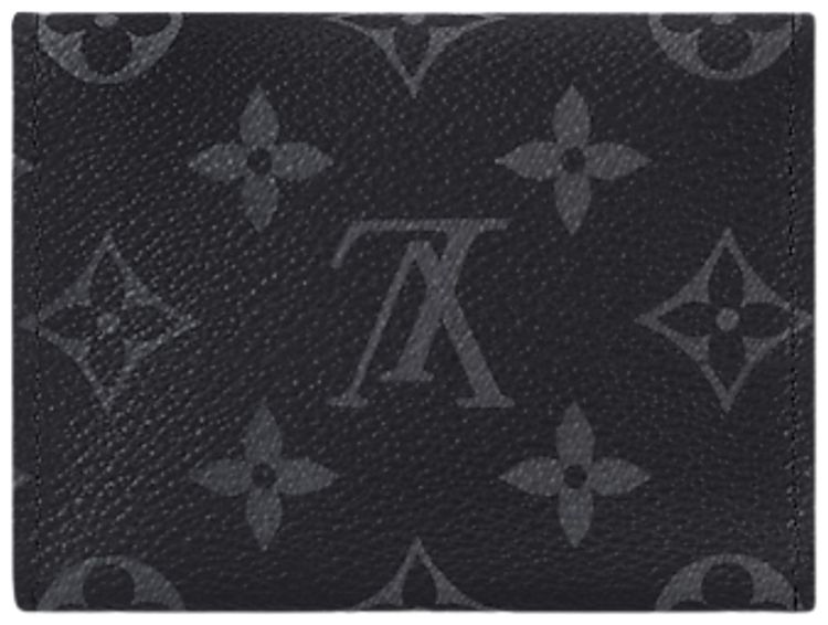 Louis Vuitton Envelope Business Card Holder Black Monogram Eclipse Canvas