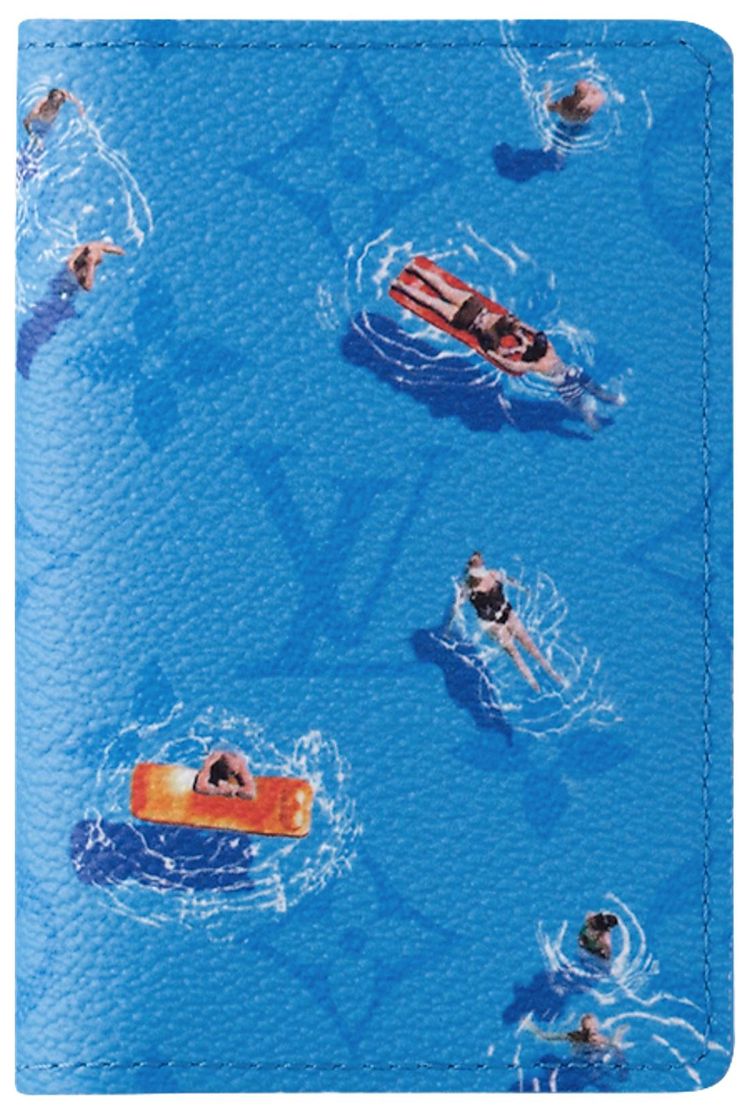 Louis Vuitton Pocket Organizer Pool Blue Monogram Canvas