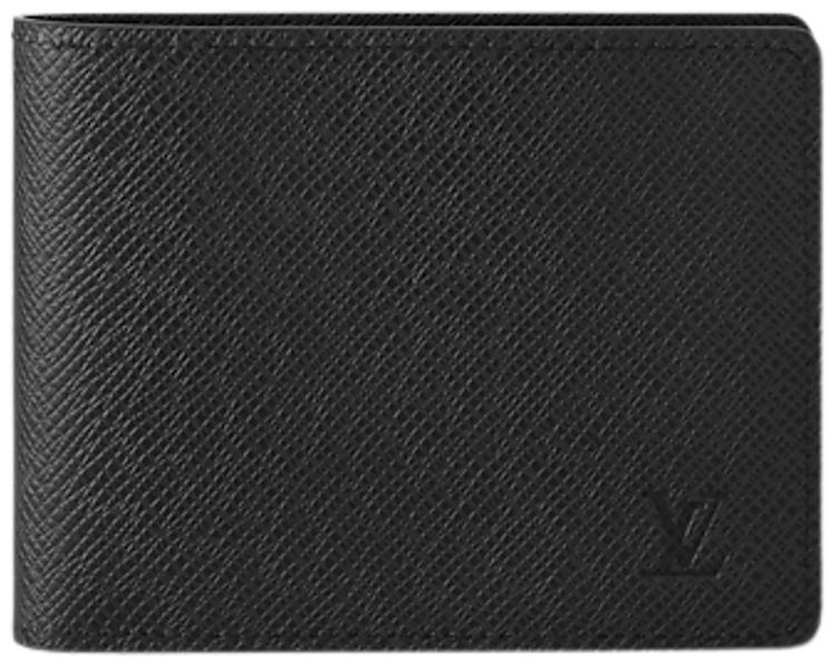 Louis Vuitton Multiple Wallet Black Taiga Leather