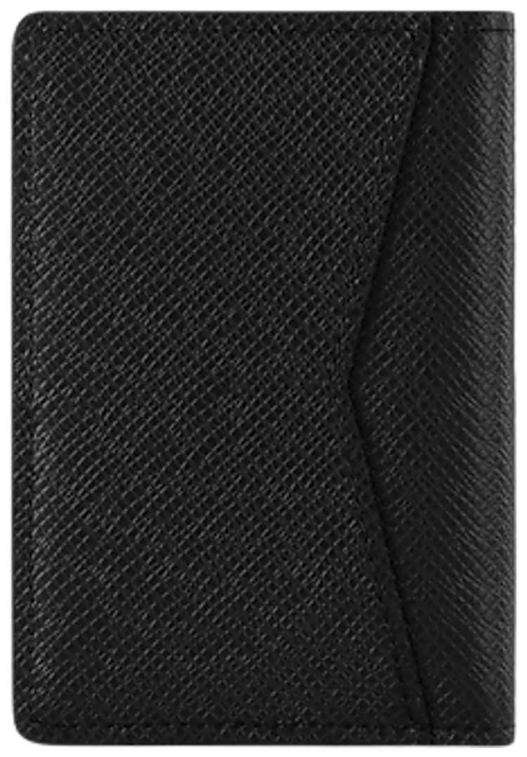 Louis Vuitton Pocket Organizer Black Taiga Cowhide Leather