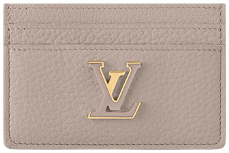 Louis Vuitton Capucines Card Holder Galet Beige Taurillon Leather