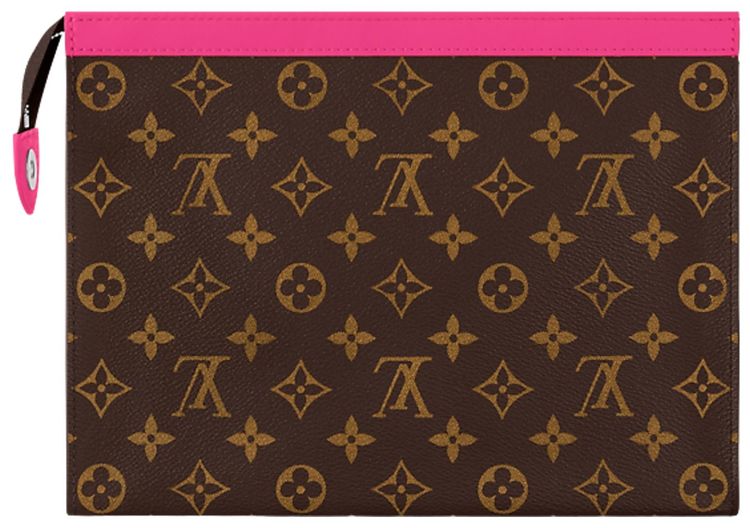 Louis Vuitton Pochette Voyage MM Pondichery PinkBrown Monogram Canvas