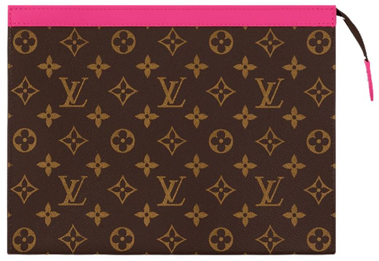 Louis Vuitton Pochette Voyage MM Pondichery PinkBrown Monogram Canvas
