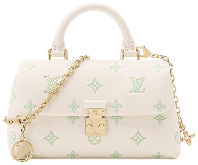 Louis Vuitton Nano Madeleine Monogram Milky WhiteGreen Embossed Empreinte Cowhide Leather