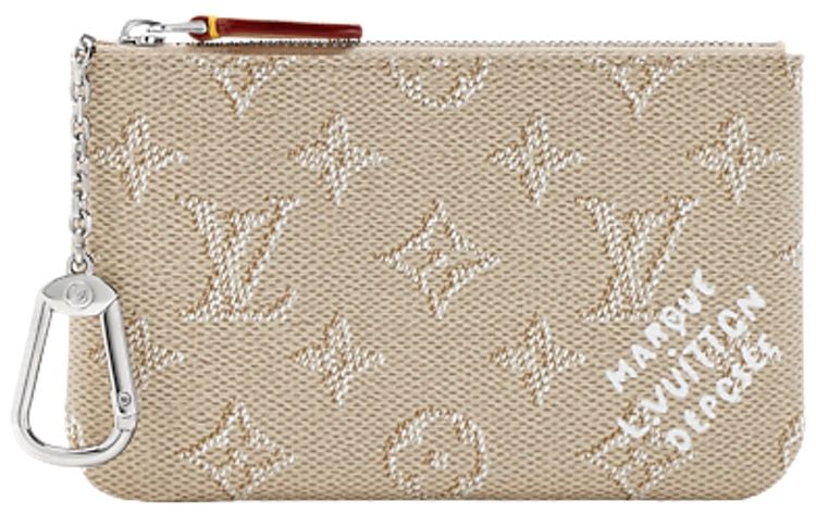 Louis Vuitton Key Pouch S Beige Monogram Canvas