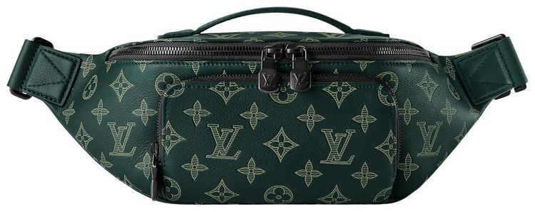 Louis Vuitton Rush Bumbag Forest Green Monogram Shadow Calfskin Leather